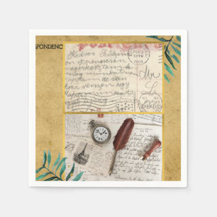 Guardanapo De Papel Vintage Postcard Paris Paper Napkins