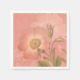 Guardanapo De Papel Vintage Primrose Pink Weding Elegante