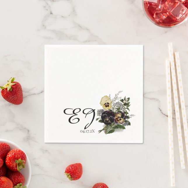 Guardanapo De Papel Vintage Purple Pansy (Insitu)