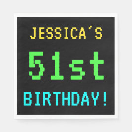 Guardanapo De Papel Vintage/Retro Jogo de Vídeo Olhar 51ruas Aniversár