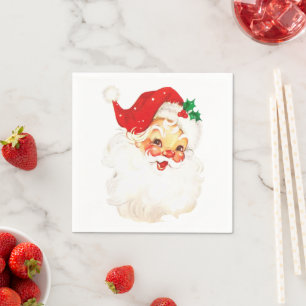 Guardanapo De Papel Vintage Retro Jolly Old Papai Noel Natal