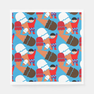 Guardanapo De Papel Vintage Retro Sorvete Art