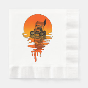 Guardanapo De Papel Vintage Retro Style Sprint Car