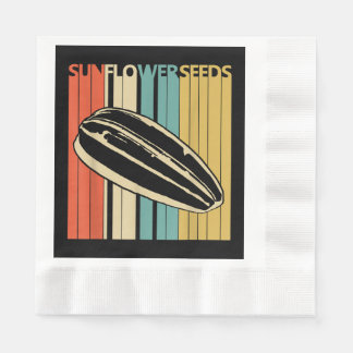 Guardanapo De Papel Vintage Retro Sunflower Seeds