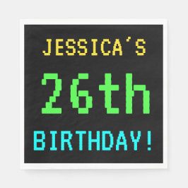 Guardanapo De Papel Vintage/Retro Video Game de Diversão - 26º anivers