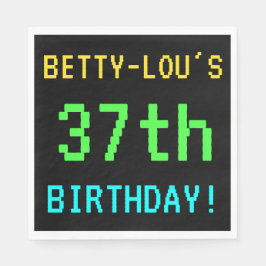 Guardanapo De Papel Vintage/Retro Video Game de Diversão - 37º anivers