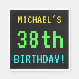 Guardanapo De Papel Vintage/Retro Video Game de Diversão - 38º anivers