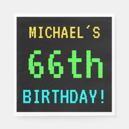 Guardanapo De Papel Vintage/Retro Video Game de Diversão - 66. Anivers