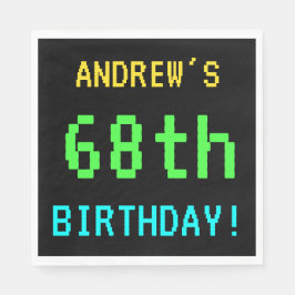 Guardanapo De Papel Vintage/Retro Video Game de Diversão - 68º anivers