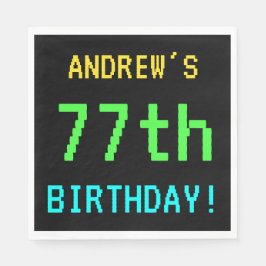 Guardanapo De Papel Vintage/Retro Video Game de Diversão - 77.º Aniver