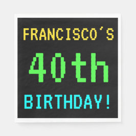 Guardanapo De Papel Vintage/Retro Video Game de Diversão aniversário d