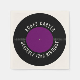 Guardanapo De Papel Vintage Retro Vinyl Record Personalizado
