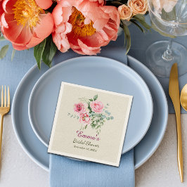 Guardanapo De Papel Vintage Rosa Personalize o papel do Chá de panela