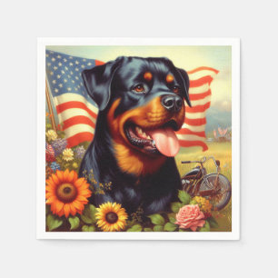Guardanapo De Papel Vintage Rottweiler