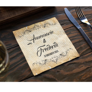 Guardanapo De Papel Vintage Rustic Black Flourish