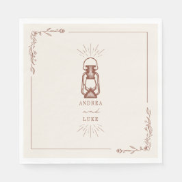 Guardanapo De Papel Vintage Rustic Lantern Terracotta Wedding