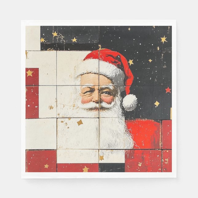 Guardanapo De Papel Vintage Santa Claus (Frente)