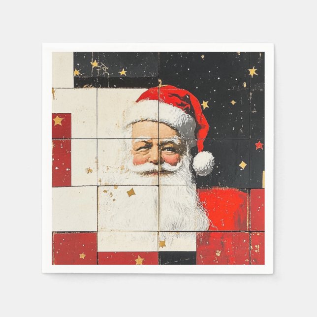 Guardanapo De Papel Vintage Santa Claus (Frente)