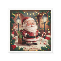 Vintage Santa Claus Personalizado Retro Natal