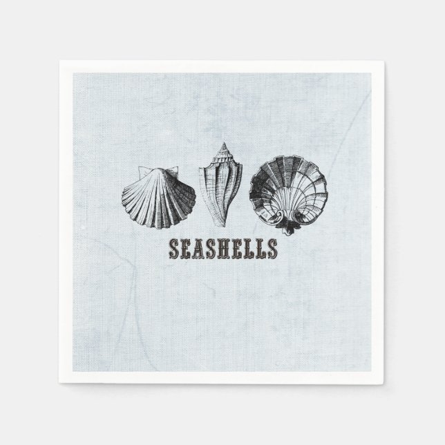 Guardanapo De Papel Vintage Seashells (Frente)