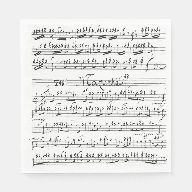 Guardanapo De Papel Vintage Sheet Music (Frente)