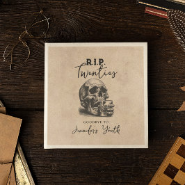 Guardanapo De Papel Vintage Skull RIP Twenties Whkey Festa de aniversá