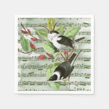 Vintage Songbird on Sheet Music