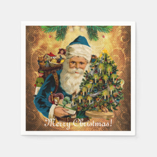 Guardanapo De Papel Vintage Style Rua Nicholas (Papai Noel) Natal 