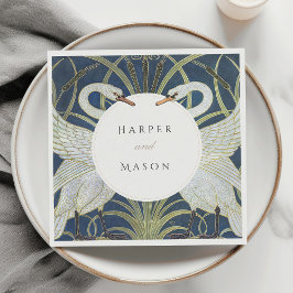 Guardanapo De Papel Vintage Swan Love Wedding
