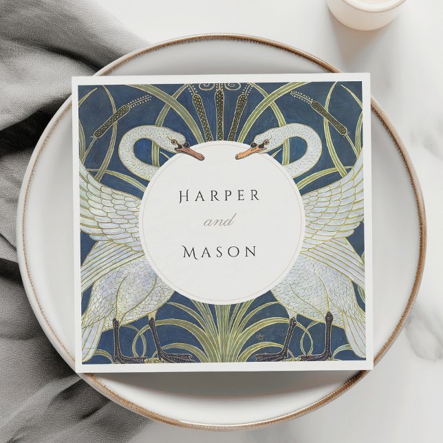 Guardanapo De Papel Vintage Swan Love Wedding (Criador carregado)