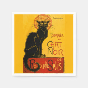 Guardanapo De Papel Vintage Tournée Du Chat Noir Theophile Steinlen