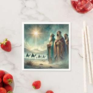 Guardanapo De Papel Vintage Três Homens Sábios - Dissociação da Nativi