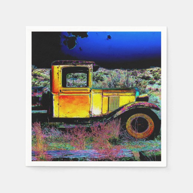 Guardanapo De Papel Vintage Truck (Frente)