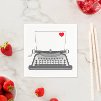 Vintage TypeWrite Love - Letra Napkins