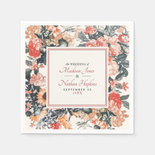 Guardanapo De Papel Vintage Watercolor Floral Wedding