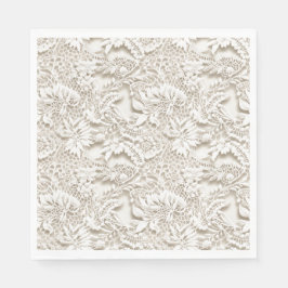 Guardanapo De Papel Vintage Wedding Floral White Lace