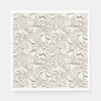 Guardanapo De Papel Vintage Wedding Floral White Lace
