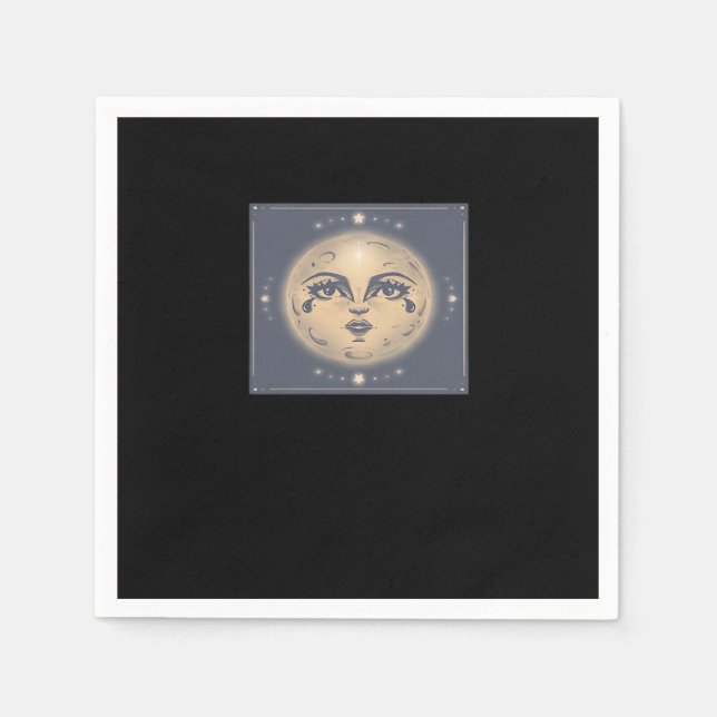 Guardanapo De Papel Vintage Whimsigoth Moon (Frente)