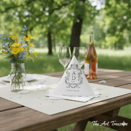 Guardanapo De Papel Vintage White Elegant Floral