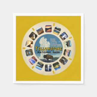 GUARDANAPO DE PAPEL VINTAGE YELLOWSTONE NATIONAL PARK THEMTY PARTITY
