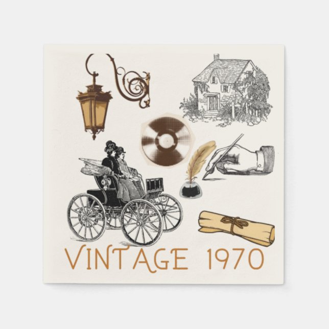 GUARDANAPO DE PAPEL VINTAGEM 1970 (Frente)