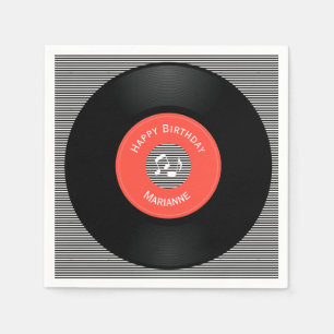 Guardanapo De Papel Vinyl Records Design Paper Napkins