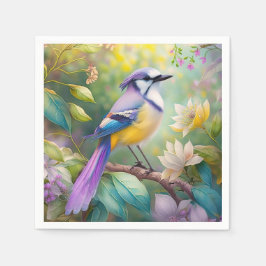 Guardanapo De Papel Violet Tufted Jay Fantasy Bird