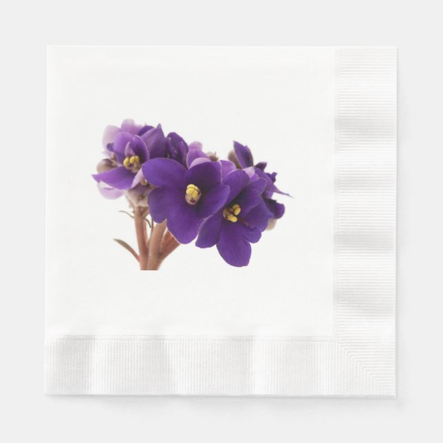 Guardanapo De Papel Violeta africana (Frente)