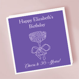 Guardanapo De Papel Violeta moderna aplaude 30 anos Aniversário Nápole