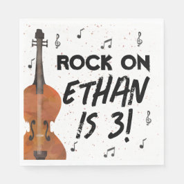 Guardanapo De Papel Violin Music Festa de aniversário Paper Napkins