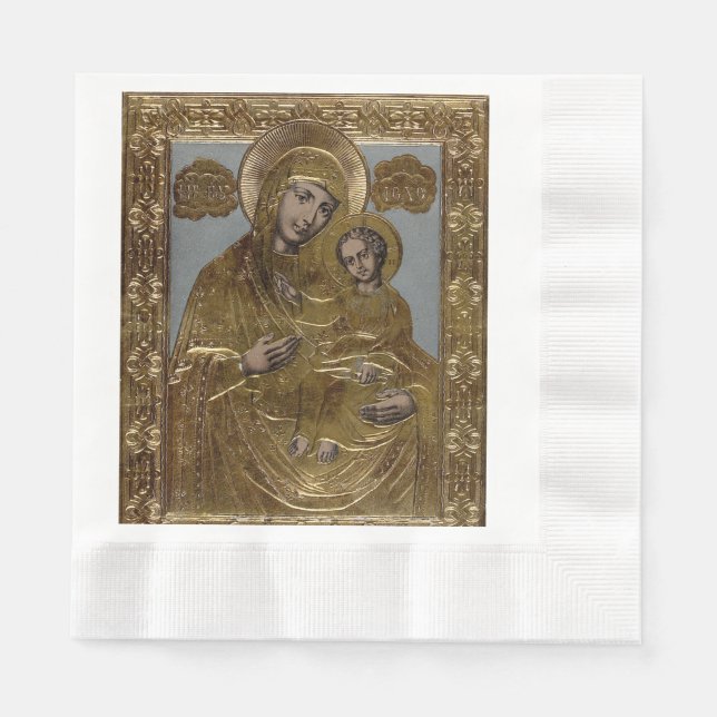 Guardanapo De Papel Virgem Maria e a Criança Cristo (Frente)