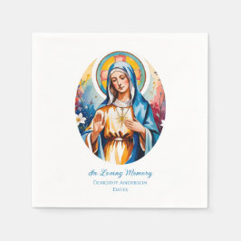 Guardanapo De Papel Virgem Personalizada Mary Memorial Paper Napkins