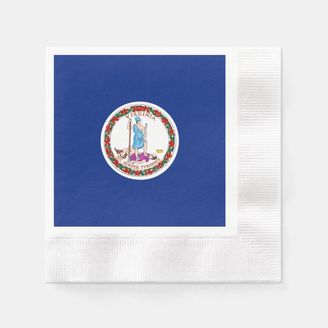 Guardanapo De Papel Virginia State Flag Design (Frente)