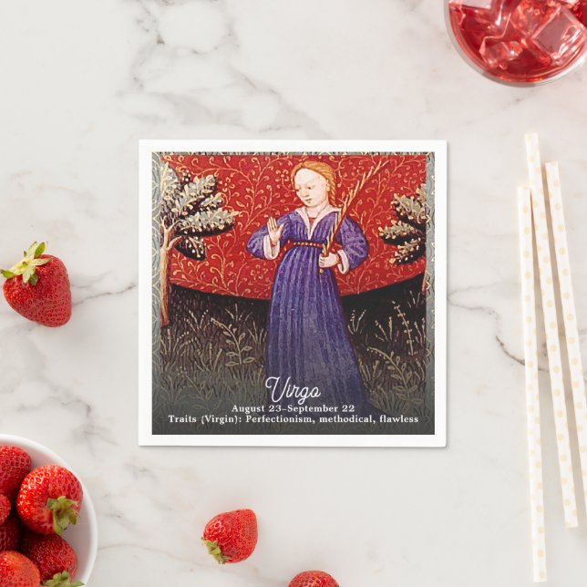 Guardanapo De Papel Virgo, a Festa de aniversário Virgem Zodiac Sinal (Insitu)